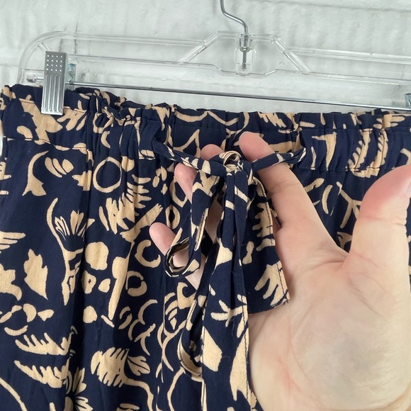 Anthropologie Hei Hei Navy Print High Rise Crop Harem Pants - Picture 8 of 11
